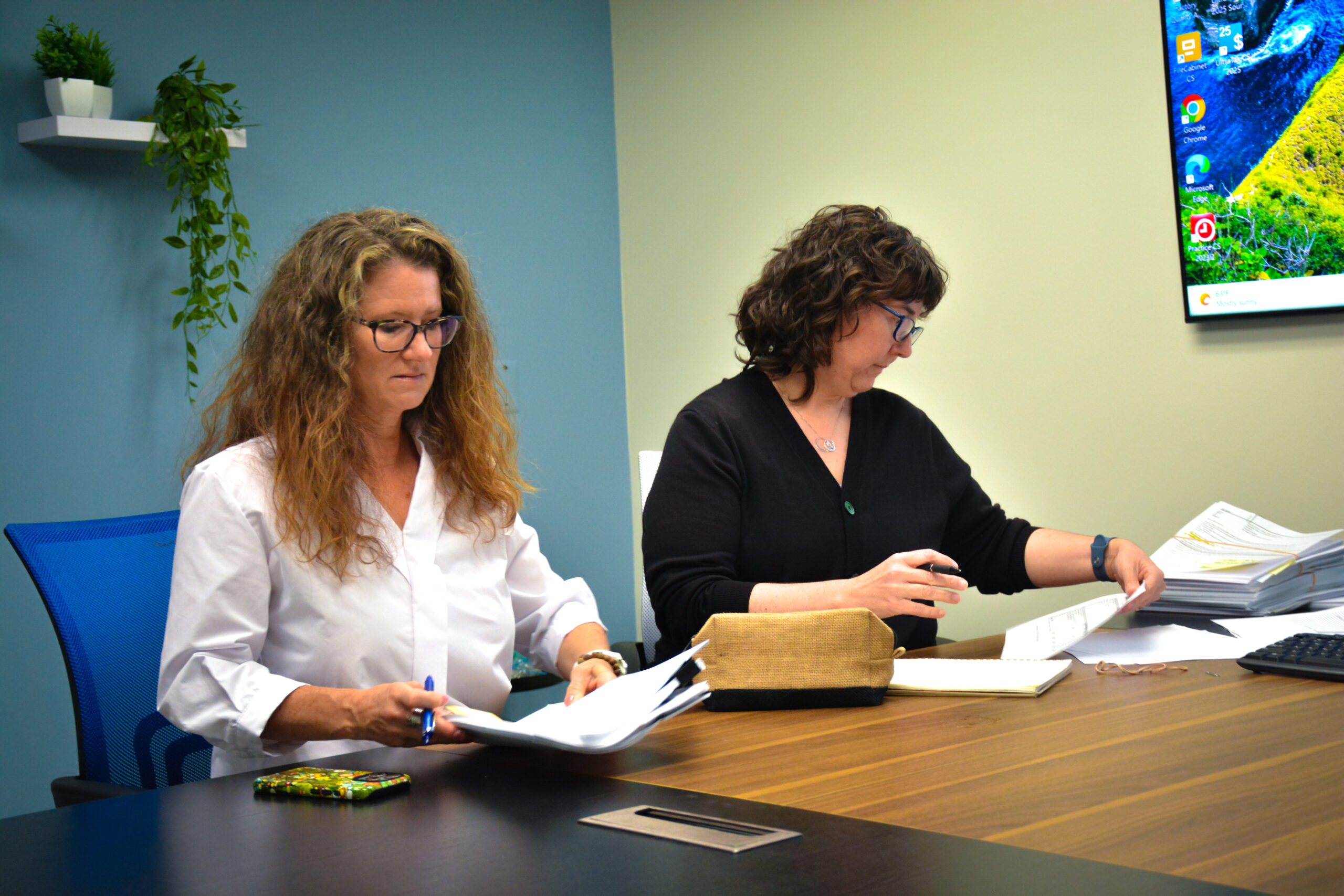 Abbie Schultz and Lori Villar, payroll processing support