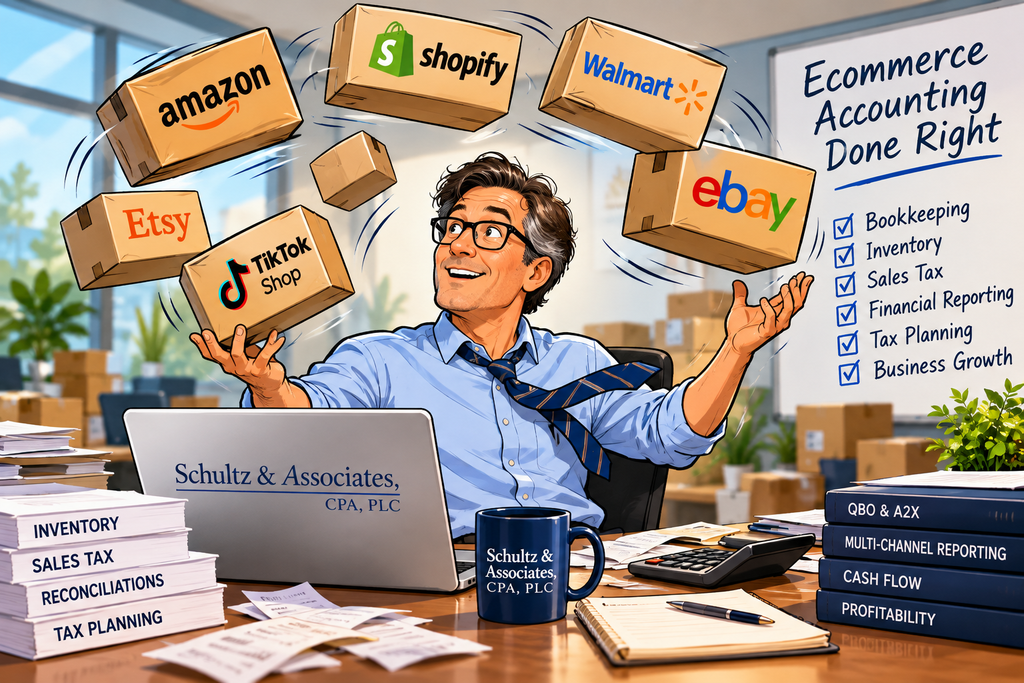 Schultz & Associates, CPA, PLC is a Ecommerce CPA firm that assisting online sellers throughout the United States since Jeffrey Schultz, CPA took on his first ecommerce client back in 1998. .